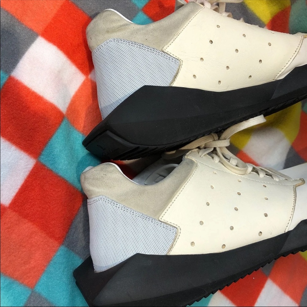 ADIDAS RICK OWENS X TECH RUNNER BLACK sz11 - Picture 8 of 13